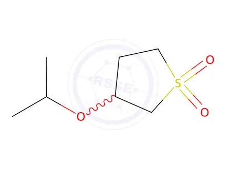 Chemical structure of Thiophene,tetrahydro-3-(1-methylethoxy)-, 1,1-dioxide