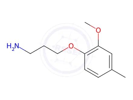 Chemical structure of 3-(2-Methoxy-4-methylphenoxy)propan-1-amine