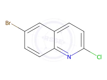 Chemical structure of 6-Bromo-2-chloroquinoline
