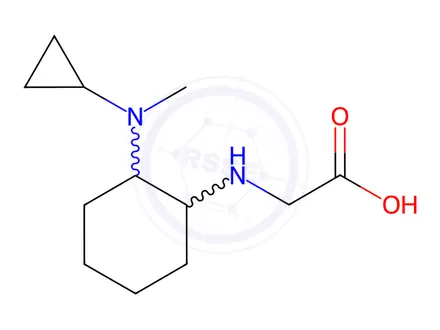 Chemical structure of 2-((2-((Cyclopropylmethyl)amino)cyclohexyl)amino)acetic acid
