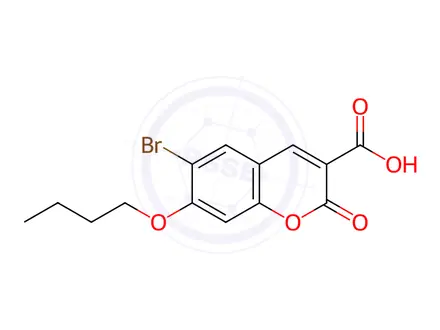 Chemical structure of 6-Bromo-7-butoxy-2-oxo-2H-chromene-3-carboxylic acid