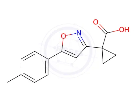 Chemical structure of 1-(5-(p-Tolyl)isoxazol-3-yl)cyclopropanecarboxylic acid