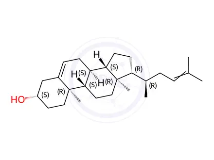 Chemical structure of 26,27-Dinorergosta-5,23-diene-3β-ol