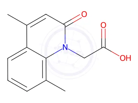 Chemical structure of (4,8-Dimethyl-2-oxo-2H-quinolin-1-yl)-acetic acid