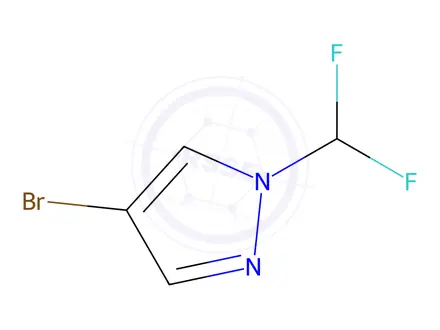 Chemical structure of 4-bromo-1-(difluoromethyl)-1H-pyrazole