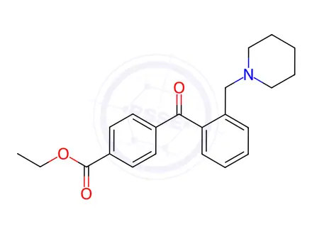 Chemical structure of 4'-Carboethoxy-2-piperidinomethyl benzophenone