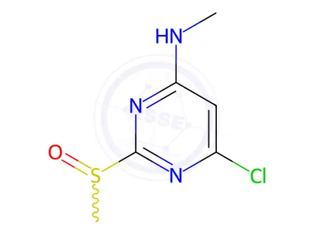 Chemical structure of (6-Chloro-2-Methanesulfinyl-pyriMidin-4-yl)-Methyl-aMine