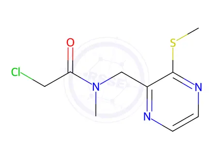 Chemical structure of 2-Chloro-N-methyl-N-((3-(methylthio)pyrazin-2-yl)methyl)acetamide