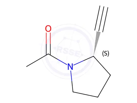 Chemical structure of Pyrrolidine, 1-acetyl-2-ethynyl-, (S)-(9CI)
