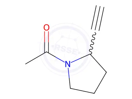 Chemical structure of Pyrrolidine, 1-acetyl-2-ethynyl-(9CI)
