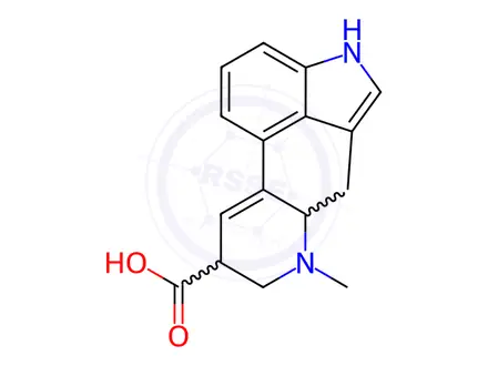 Chemical structure of Lysergic Acid (2S,4S)-Dimethylazetidine L-Tartrate