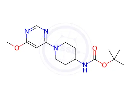 Chemical structure of [1-(6-Methoxy-pyriMidin-4-yl)-piperidin-4-yl]-carbaMic acid tert-butyl ester