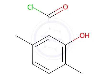 Chemical structure of Benzoyl chloride, 2-hydroxy-3,6-dimethyl-(9CI)