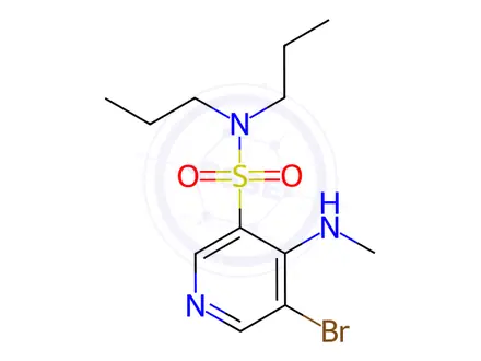 Chemical structure of 5-Bromo-4-(methylamino)-N,N-dipropylpyridine-3-sulfonamide