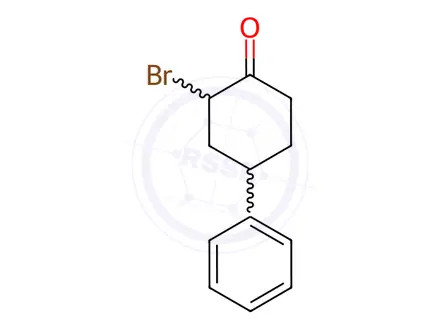 Chemical structure of Cyclohexanone, 2-broMo-4-phenyl-