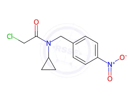 Chemical structure of 2-Chloro-N-cyclopropyl-N-(4-nitrobenzyl)acetamide