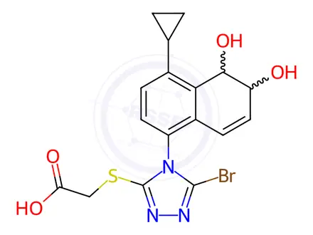 Chemical structure of Lesinurad M4 metabolite