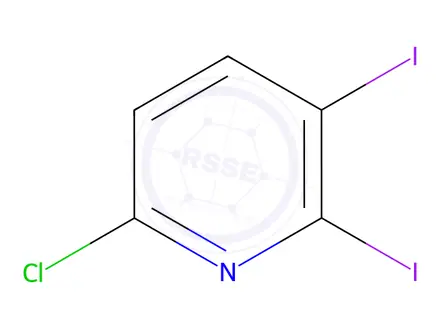 Chemical structure of 6-Chloro-2,3-diiodo-pyridine