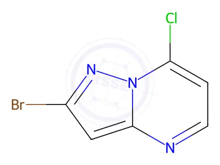 Chemical structure of 2-Bromo-7-chloropyrazolo[1,5-a]pyrimidine