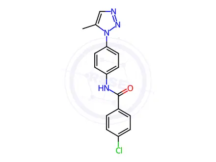 Chemical structure of 4-Chloro-N-(4-(5-methyl-1H-1,2,3-triazol-1-yl)phenyl)benzamide
