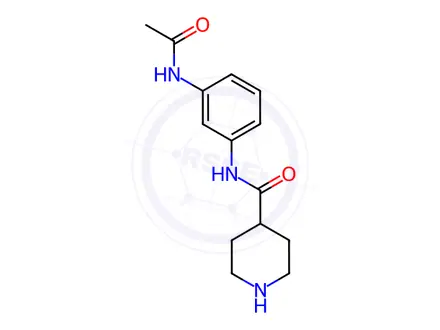 Chemical structure of N-(3-acetamidophenyl)piperidine-4-carboxamide