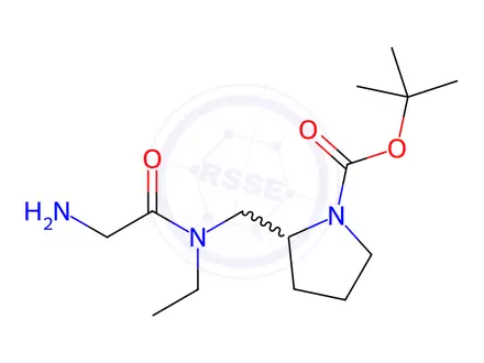 Chemical structure of tert-Butyl 2-((2-amino-N-ethylacetamido)methyl)pyrrolidine-1-carboxylate