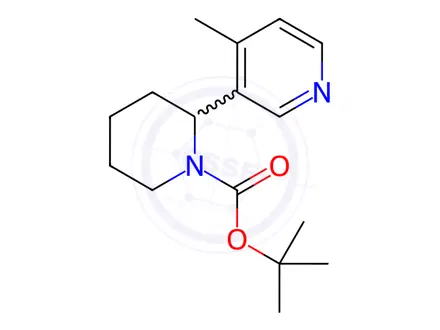 Chemical structure of tert-Butyl 2-(4-methylpyridin-3-yl)piperidine-1-carboxylate