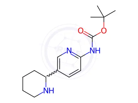 Chemical structure of tert-Butyl (5-(piperidin-2-yl)pyridin-2-yl)carbamate