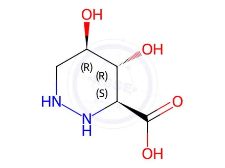 Chemical structure of (3S,4R,5R)-4,5-Dihydroxyhexahydropyridazine-3-carboxylic acid
