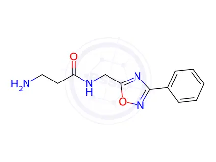 Chemical structure of 3-Amino-N-((3-phenyl-1,2,4-oxadiazol-5-yl)methyl)propanamide