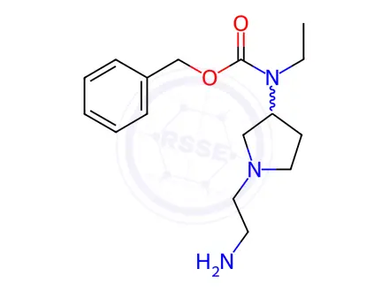 Chemical structure of Benzyl (1-(2-aminoethyl)pyrrolidin-3-yl)(ethyl)carbamate