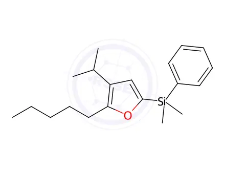 Chemical structure of (4-Isopropyl-5-pentylfuran-2-yl)dimethyl(phenyl)silane