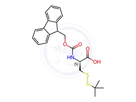 Chemical structure of Fmoc-D-Cys(StBu)-OH
