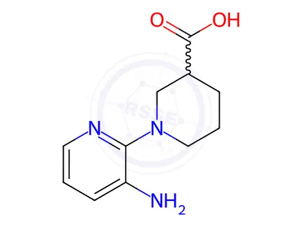 Chemical structure of 1-(3-Aminopyridin-2-yl)piperidine-3-carboxylic acid