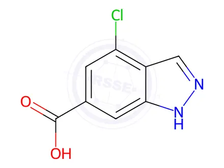 Chemical structure of 4-chloro-1H-indazole-6-carboxylic Acid