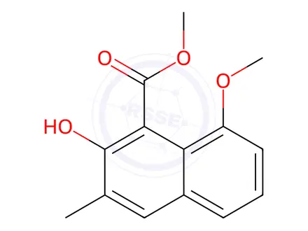 Chemical structure of 2-Hydroxy-8-methoxy-3-methyl-1-naphthalenecarboxylic Acid Methyl Ester