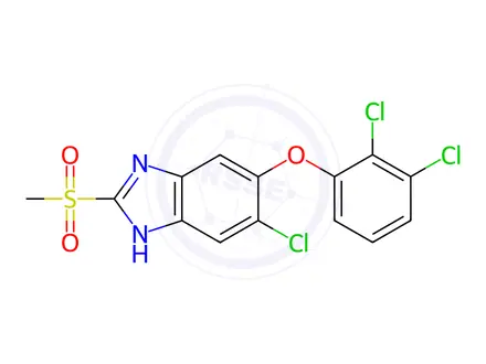 Chemical structure of Triclabendazole sulfone