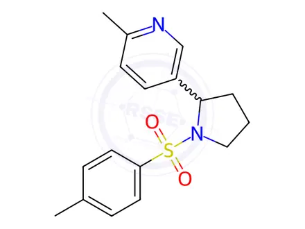 Chemical structure of 2-Methyl-5-(1-tosylpyrrolidin-2-yl)pyridine