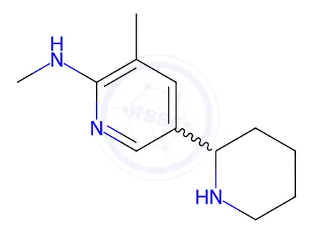 Chemical structure of N,3-dimethyl-5-(piperidin-2-yl)pyridin-2-amine
