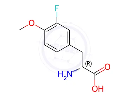 Chemical structure of (R)-2-amino-3-(3-fluoro-4-methoxyphenyl)propanoic acid