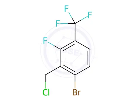 Chemical structure of 1-Bromo-2-(chloromethyl)-3-fluoro-4-(trifluoromethyl)benzene