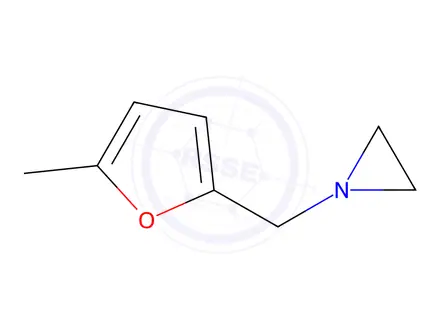 Chemical structure of Aziridine, 1-[(5-methyl-2-furanyl)methyl]-(9CI)