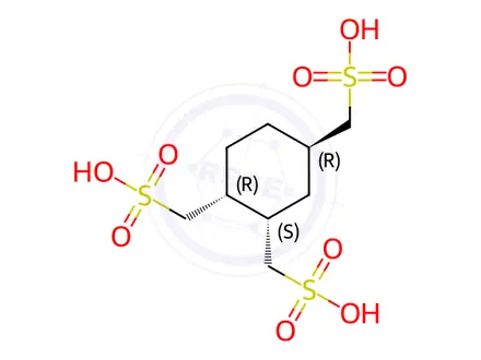 Chemical structure of cyclohexane-1,2,4-tris(methylenesulfonate)