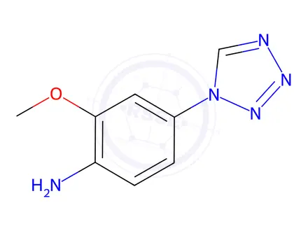 Chemical structure of [2-Methoxy-4-(1H-tetrazol-1-yl)phenyl]amine