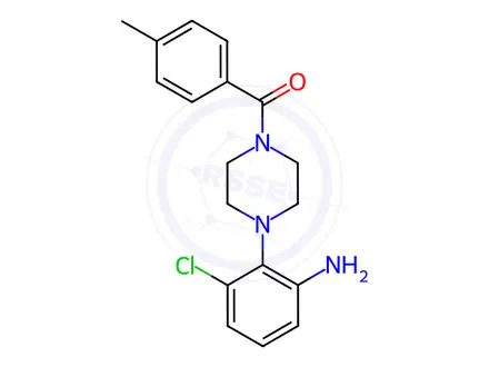 Chemical structure of (4-(2-Amino-6-chlorophenyl)piperazin-1-yl)(p-tolyl)methanone