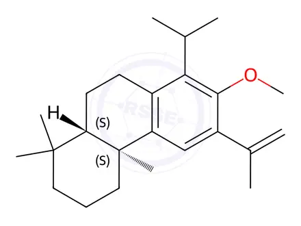 Chemical structure of Phenanthrene, 1,2,3,4,4a,9,10,10a-octahydro-7-methoxy-1,1,4a-trimethyl-6-(1-methylethenyl)-8-(1-methylethyl)-, (4aS,10aS)-