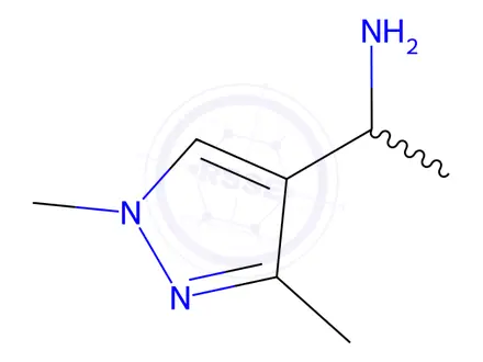 Chemical structure of 1-(1,3-Dimethyl-1h-pyrazol-4-yl)ethan-1-amine