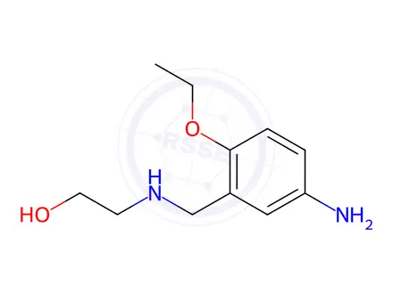 Chemical structure of Ethanol, 2-[[(5-amino-2-ethoxyphenyl)methyl]amino]-(9CI)