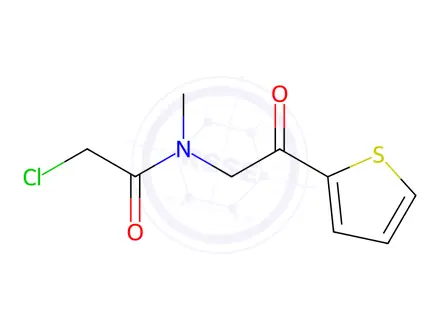 Chemical structure of 2-Chloro-N-methyl-N-(2-oxo-2-(thiophen-2-yl)ethyl)acetamide