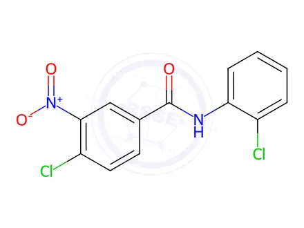 Chemical structure of 4-Chloro-N-(2-chlorophenyl)-3-nitrobenzamide